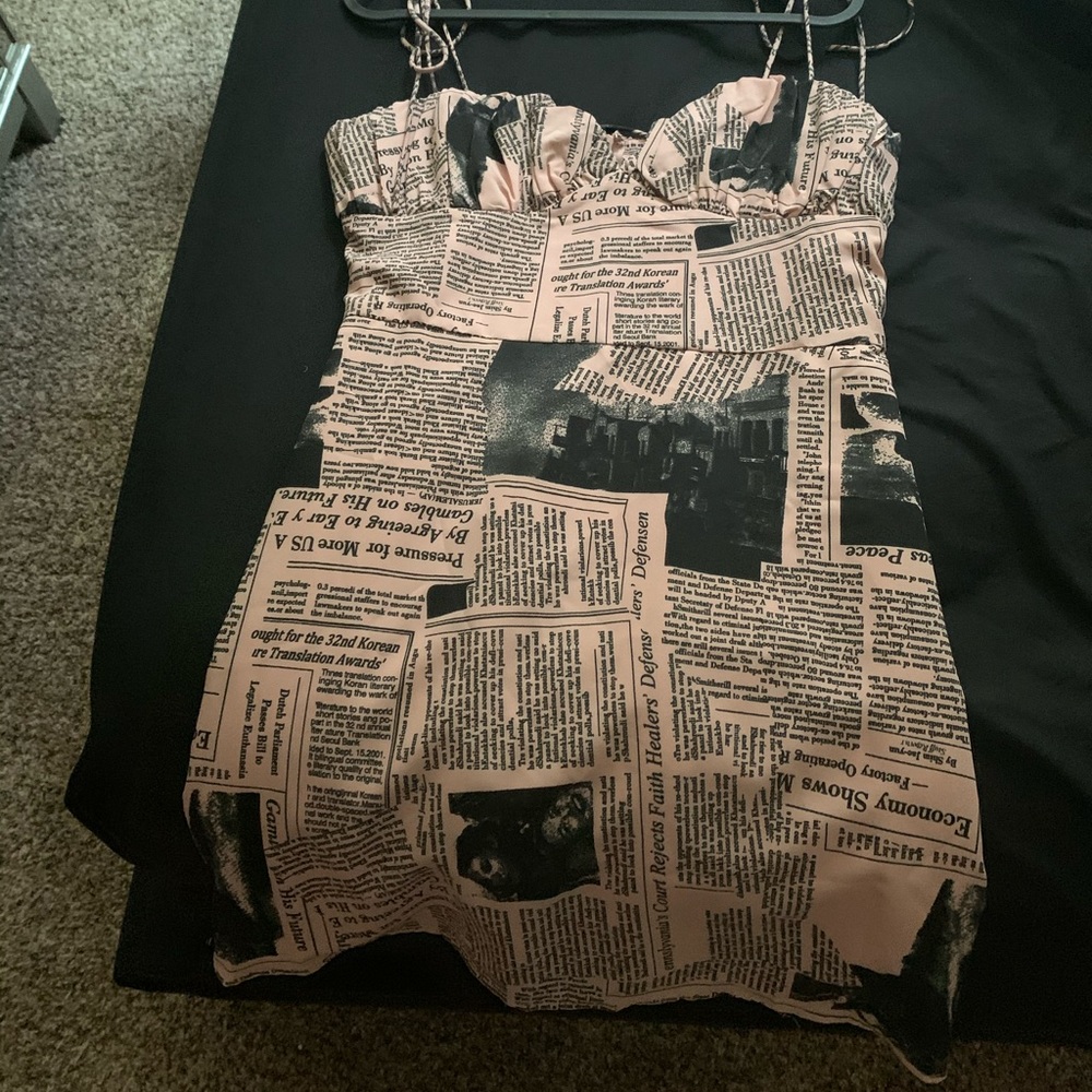 In the headlines mini dress